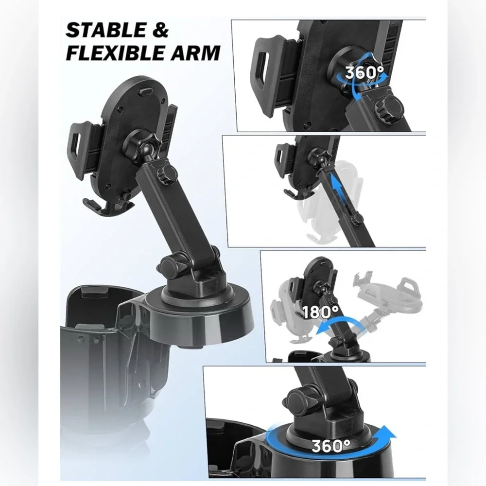 Universal Black Car Cup Phone Holder